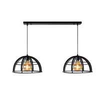 Lámpara Colgante Dikra Negro 2xE27