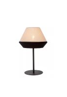 LAMPARA DE MESA KALA LINO TAUPE  Ø25-1xE14