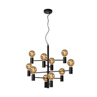 Lámpara Colgante Leanne Negro 10xE27