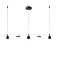 LAMPARA COLGANTE LINEAL HARPES NEGRO 5 LUCES
