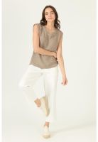 Polera tejida beige PRIVILEGE 2961