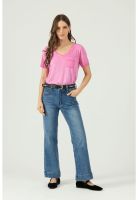 Polera fucsia manga corta PRIVILEGE