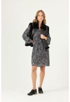 Vestido negro estampado PRIVILEGE 2143