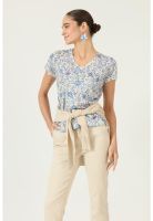 Polera celeste estampada PRIVILEGE 2869