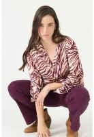 Blusa burdeo estampada PRIVILEGE 2356
