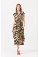 Vestido cafe estampado PRIVILEGE 1157