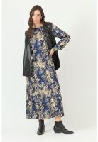 Vestido azul estampado PRIVILEGE 2339