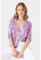 Blusa morada estampada PRIVILEGE 1454