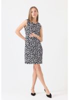 Vestido negro estampado PRIVILEGE 1134