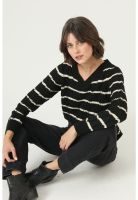 Sweater negro rayas PRIVILEGE 2683