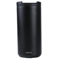 Mug Acero Inoxidable Tapa Flip Antideslizante 350ml Negro