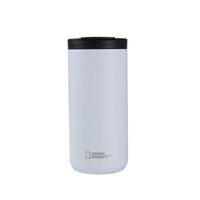 Mug Acero Inoxidable Tapa Flip Antideslizante 350ml Blanco