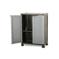 Armario Closet Plástico Mediano Multiuso Gris 68x39x92cm