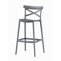Piso Taburete Silla alta bar cocina Danessa 75cm Gris Oscuro