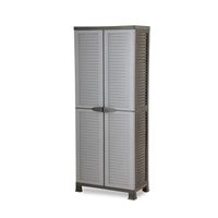 Armario Closet Plástico Grande Multiuso Gris 68x39x171,5 cm