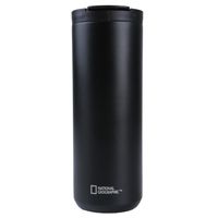 Mug Acero Inoxidable Tapa Flip Antideslizante 500ml Negro