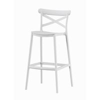 Piso Taburete Silla alta bar cocina Danessa 75cm Blanca