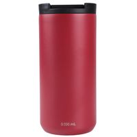 Mug Acero Inoxidable Tapa Flip Antideslizante 350ml Rojo