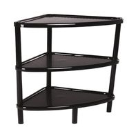 Estante esquinero triangular plastico 3 niveles Negro Rimax