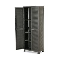 Armario Closet Plástico Grande Multiuso Negro 68x39x171,5cm