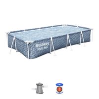 Piscina Bestway Rectangular SteelPro Diseño 3.66mX2.01mx66 cm