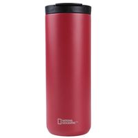 Mug Acero Inoxidable Tapa Flip Antideslizante 500ml Rojo