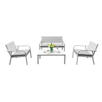 Juego Set Terraza Capri 4 Piezas Con Cojin Northwest