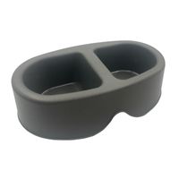 Comedero Bebedero Doble Para Mascota Negro 100ML Cool Pets