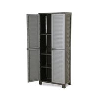 Armario Closet Plástico Grande Multiuso Gris 68x39x171,5cm