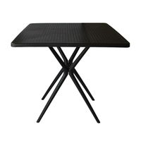 Mesa Cocina Terraza Jardín Cuadrada Elvan 71x70x70 Negra