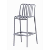 Piso Taburete Silla alta bar cocina Magnus 65cm Gris