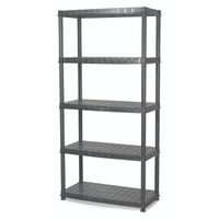Estante Repisa Rack Plástico 5 niveles 185x45,5x91cm Deluxe