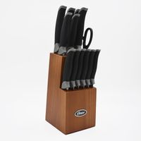 Set Cuchillos acero inox Lindbergh 14 pcs taco café oscuro Oster