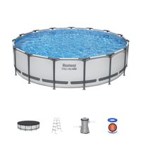 Piscina Bestway Redonda Steel ProMax Filtro+Acces 4,57X1.07M