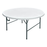 Mesa Plegable Redonda 180x74 Cms Blanca Northwest