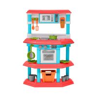 Cocina Juguete Plastica Celeste + Accesorios 51x22x75 Cms