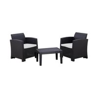 Juego Set Terraza Mallorca 3 Piezas Con Cojin Northwest