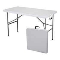 Mesa Plegable Rectangular 180x70x73,5 Cms Blanca Northwest