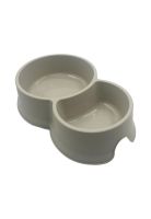 Comedero Bebedero Para Mascota Doble 95ML Beige Cool Pets