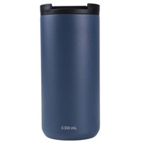 Mug Acero Inoxidable Tapa Flip Antideslizante 350ml Azul