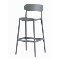 Piso Taburete Silla alta bar cocina Nils 75cm Gris Oscuro