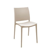 Silla Plástico Apilable Deco Dresden Beige Escandinavia