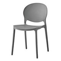Silla Plástico Apilable Deco Berlín Gris Escandinavia