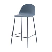 Piso Taburete Silla Alta Bar Cocina Eira 65 cm Azul Oscuro