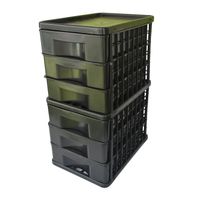 Cajonero Plastico organizador 6 Niveles Negro
