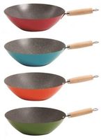 Sarten Wok De Acero Antiadherente Al Carbono 30 Cm Oster