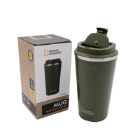 Mug Acero Inoxidable Tapa Flip Antideslizante 510ml Verde