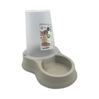 Dispensador Mascota Agua y Comida 1,5 Litros Beige Plastiken