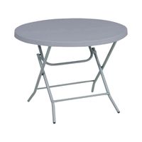 Mesa Plegable Redonda 80x74 Cms Gris Northwest