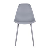 Silla Deco Plastico Patas Metálicas Igor 45*53*83 Gris